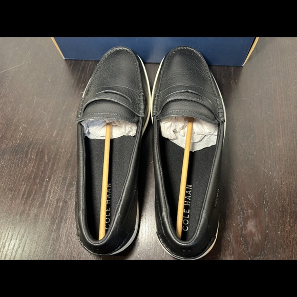 Cole Haan Nantucket Pebbled Leather Penny Loafers Shoes Black Mens Size 13M main image 14